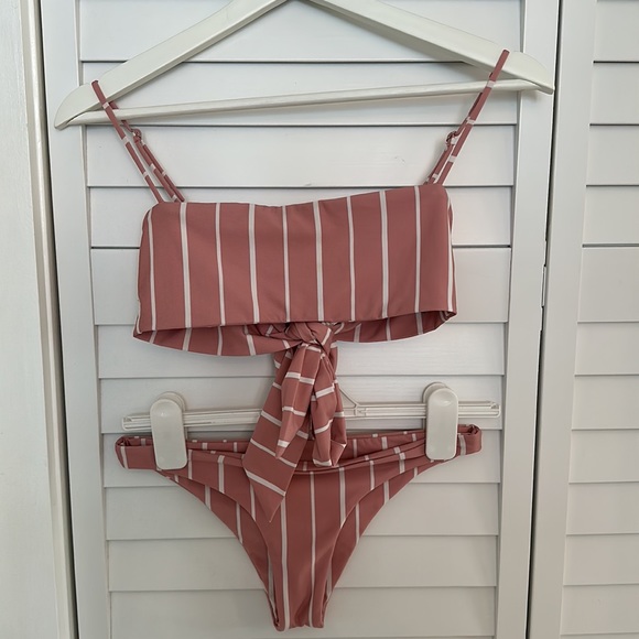 SAME striped pink and white bikini - Picture 2 of 3